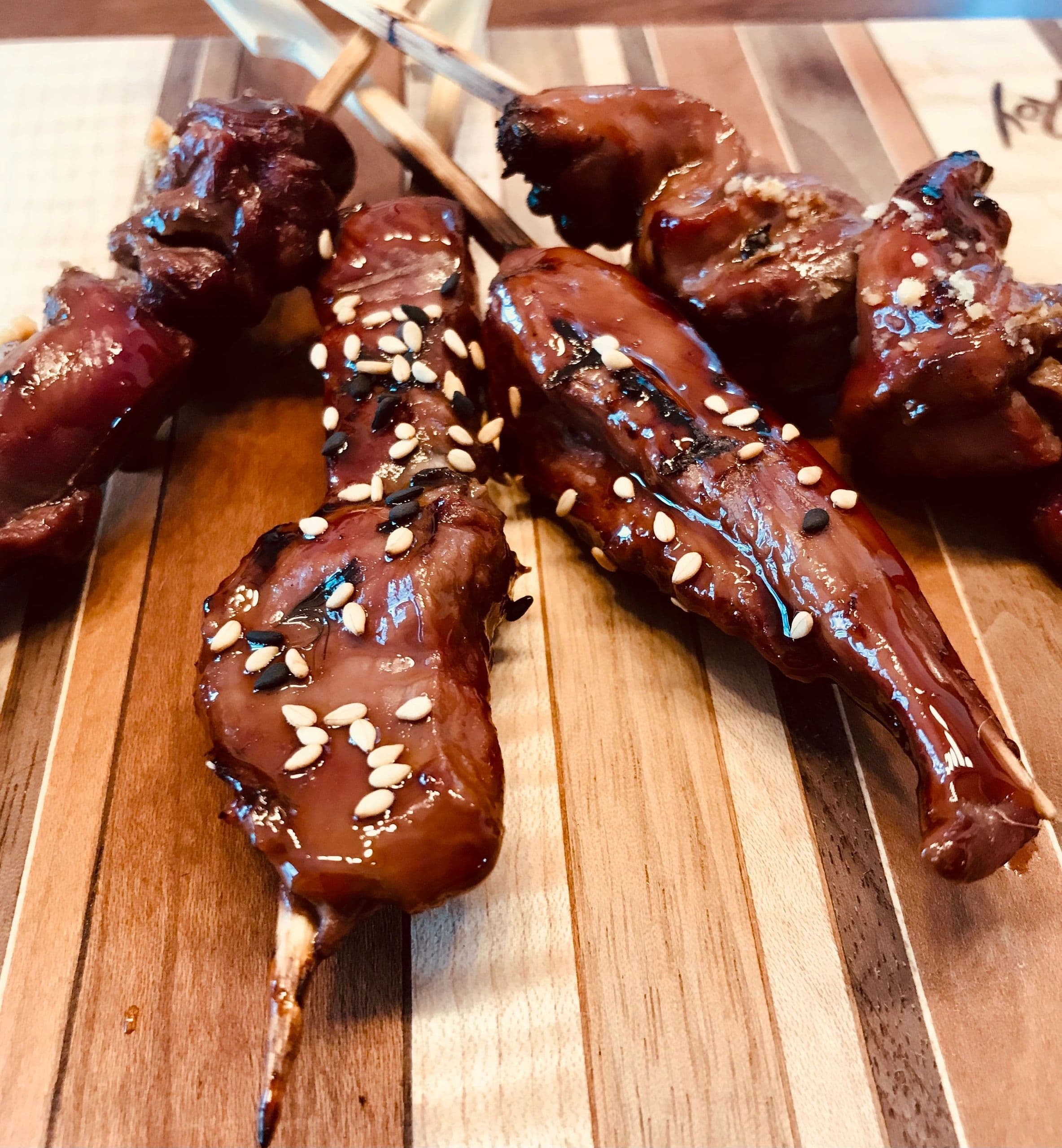 Grouse Yakitori Glazed with Three Syrups